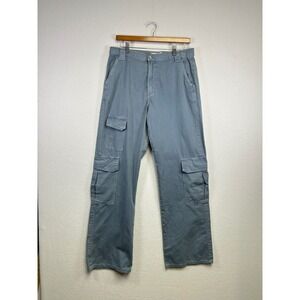 ZARA WomansBlue Cargo Pants Size‎ 8 US Straight Leg Cotton Casual